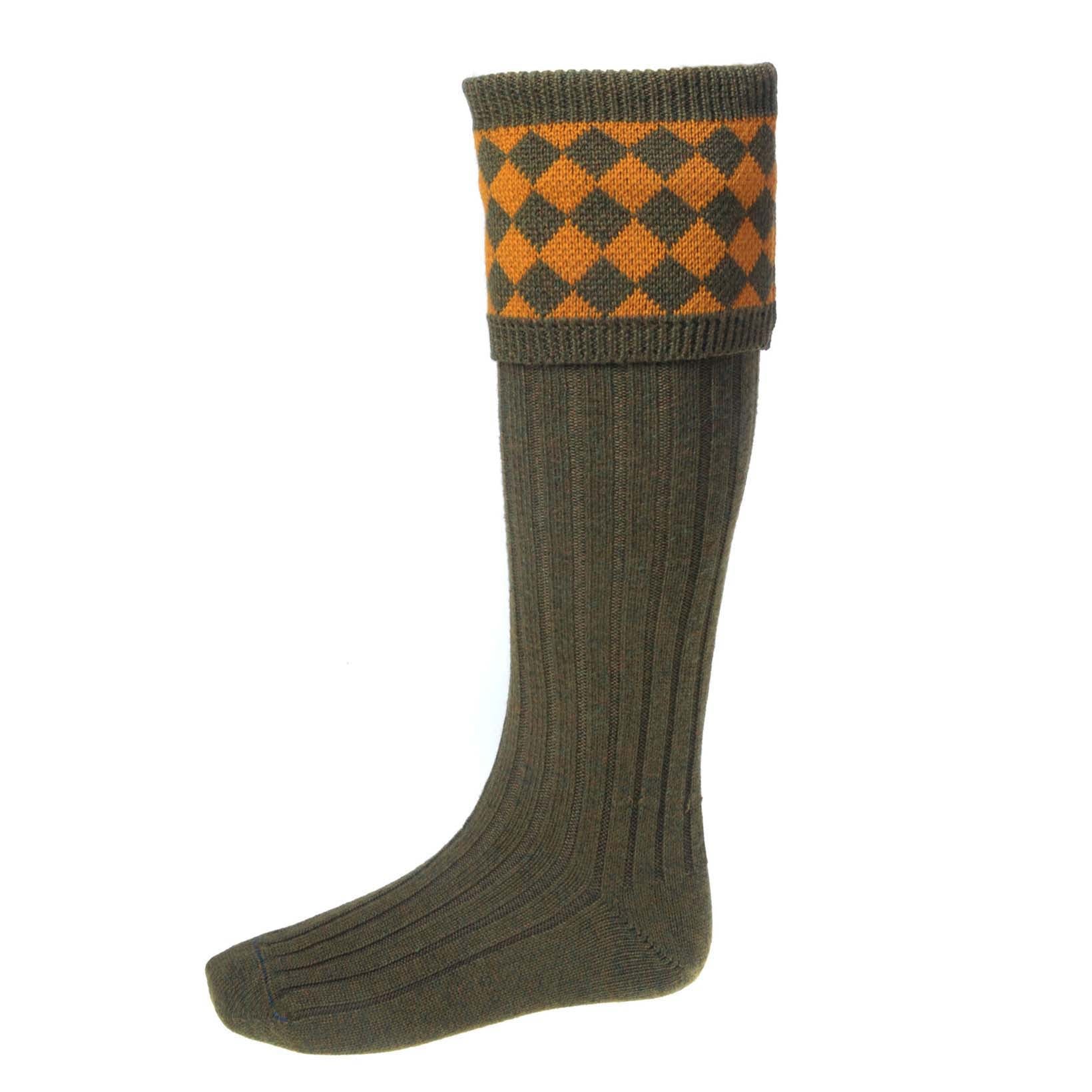 Chessboard Sock-House of Cheviot-Conrad Hasselbach Shoes & Garment