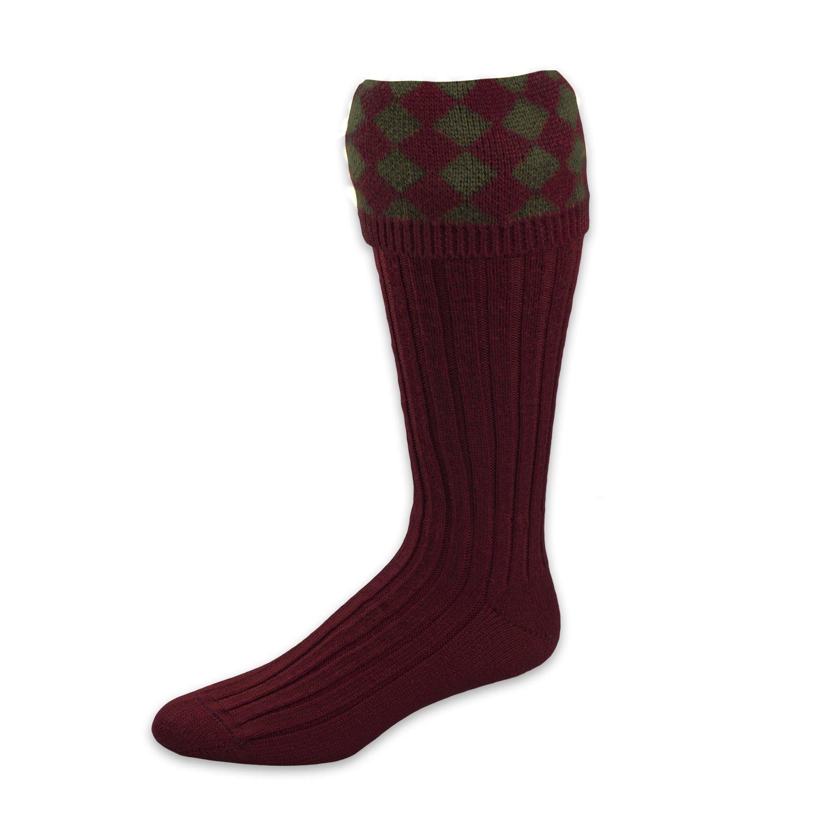 Chessboard Sock-House of Cheviot-Conrad Hasselbach Shoes & Garment