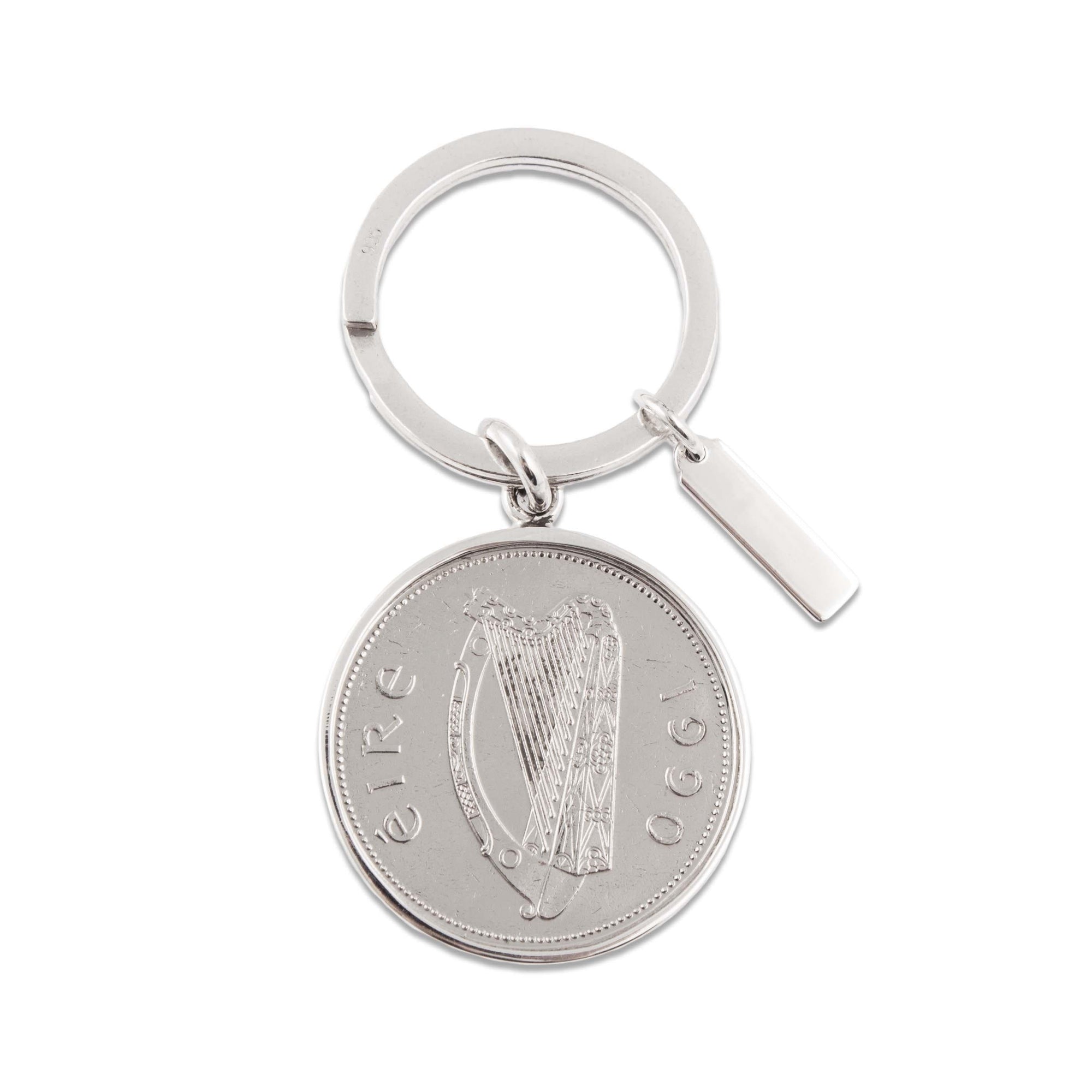 Silver Keyring with Name Tag-C.H.-Conrad Hasselbach Shoes & Garment