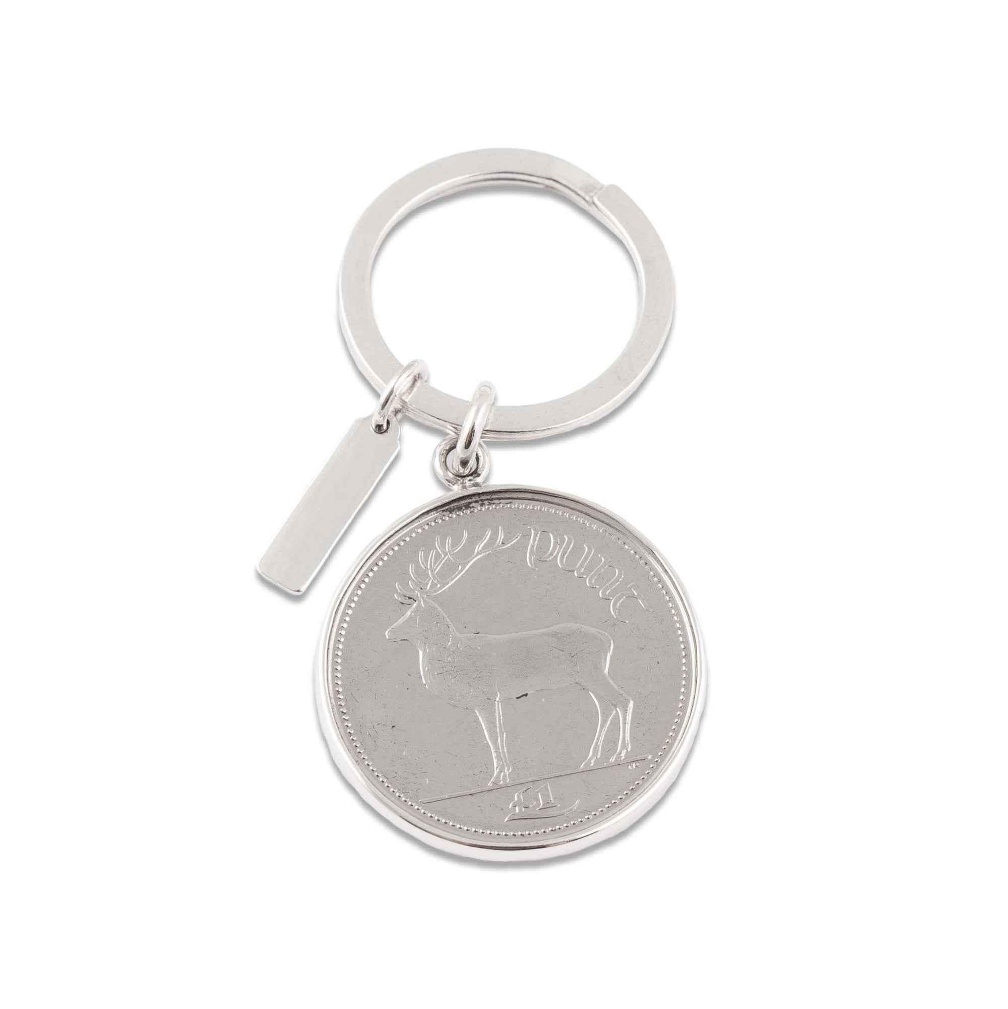 Silver Keyring with Name Tag-C.H.-Conrad Hasselbach Shoes & Garment
