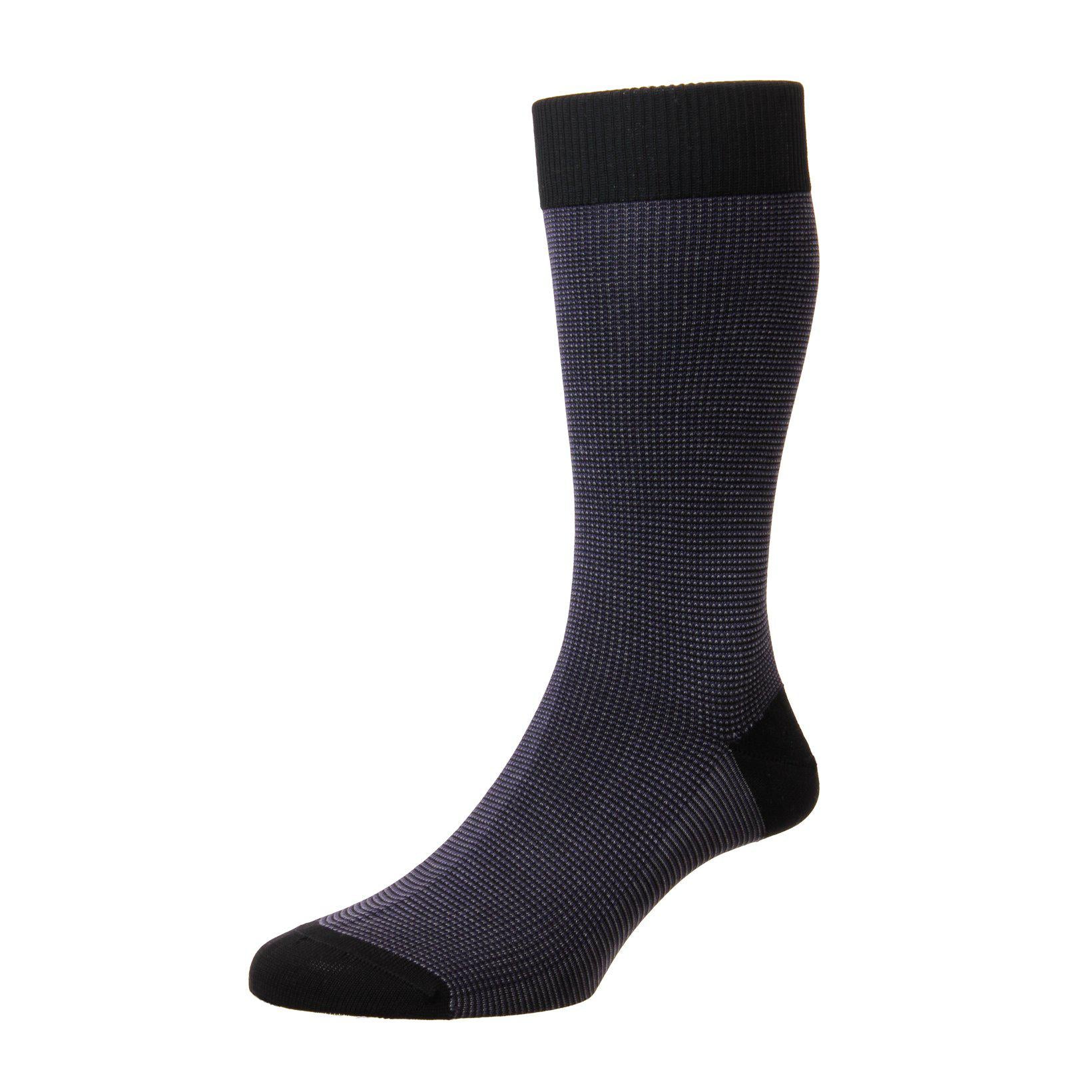 Tewkesbury (Lang) 3-Farbige Birdseye - Fil D'Ecosse / Baumwolle Lisle - Lange Herrensocken (Über Die Wade)-Pantherella-Conrad Hasselbach Shoes & Garment